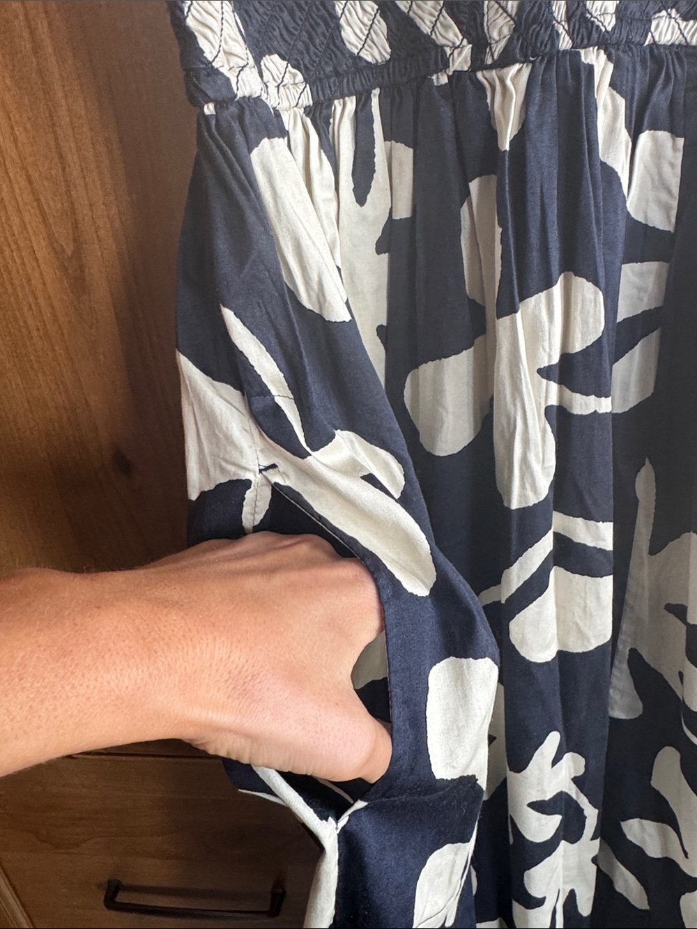 NIC+ZOE Navy and Cream Glowing Flower Sarah Dress - Picture 9 of 11